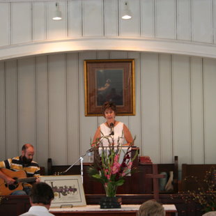 Enola Gay Matthews sings and entertains