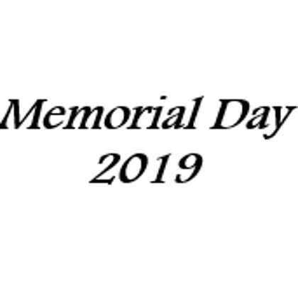 Memorial Day 2019