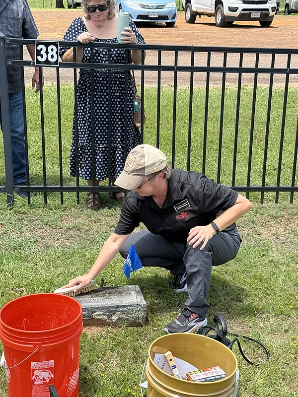 Gently scrub