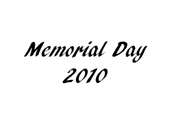 Memorial Day 2010