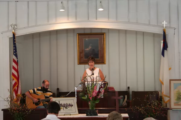 Enola Gay Matthews sings and entertains
