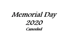 Memorial Day 2020
